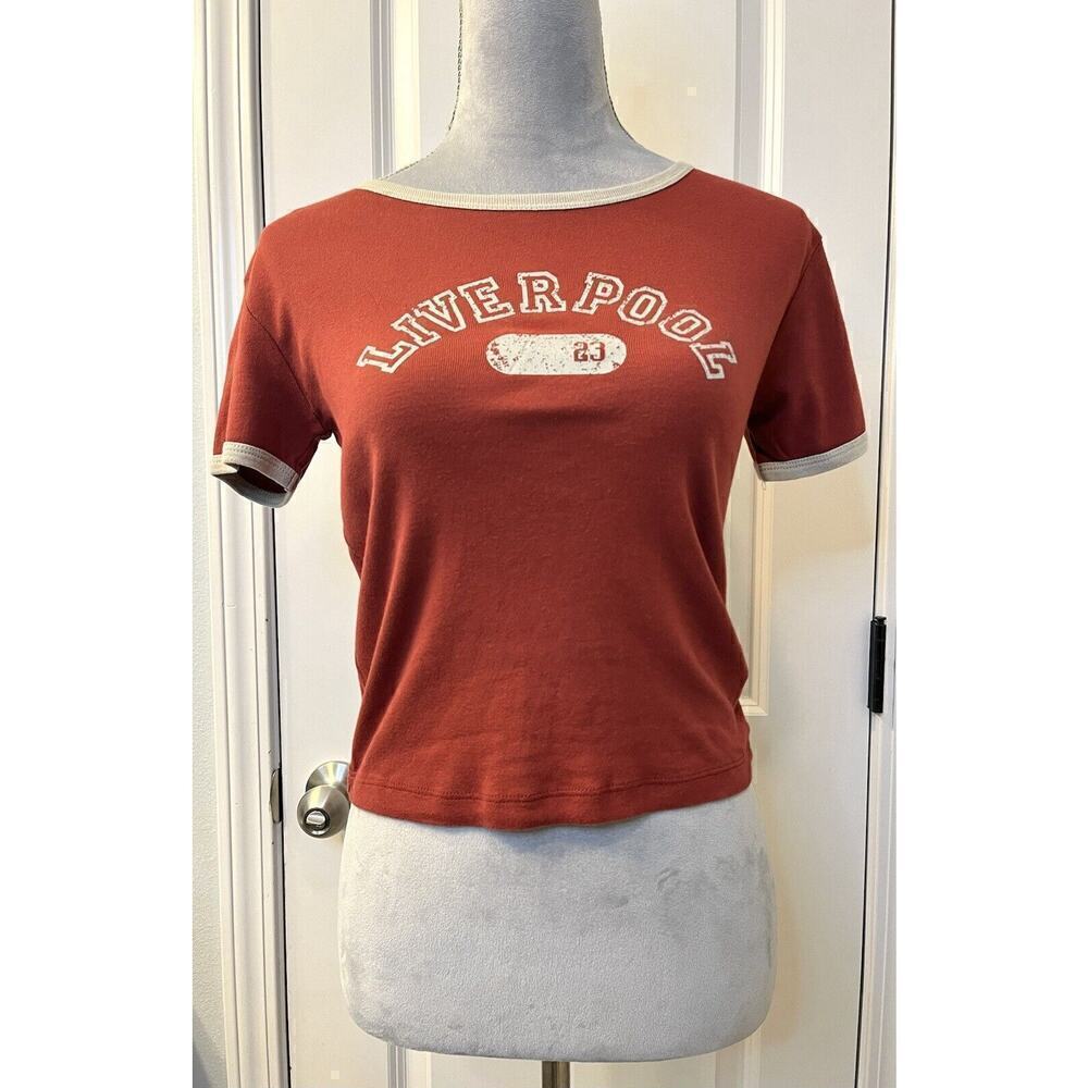 Fivestar General LIVERPOOL 23 Women’s Crop SS T Shirt Red Y2K M School Teens